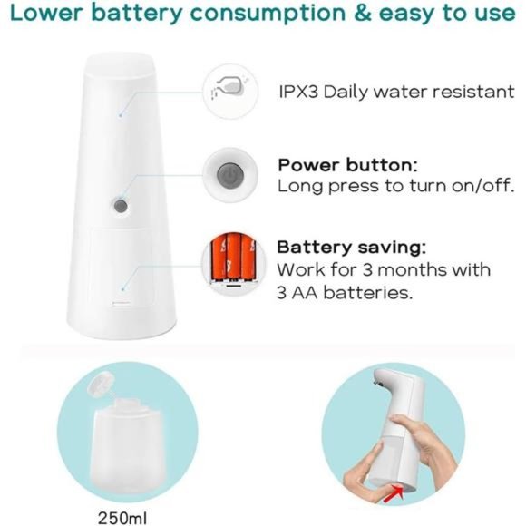 Soap Dispenser,Automatic Foaming Soap Dispenser Hand Free Countertop Dispensers - Picture 3 of 6